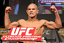 LAS VEGAS, NV - DECEMBER 02:  Diego Brandao weighs in at the official weigh-in for The Ultimate Fighter 14 Finale at The Palms Casino Resort on December 2, 2011 in Las Vegas, Nevada.  (Photo by Josh Hedges/Zuffa LLC/Zuffa LLC via Getty Images)