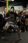 TORONTO, ON - DECEMBER 07:  Lyoto Machida works out for the fans and media during the UFC 140 Open Workouts at the Xtreme Couture Gym on December 7, 2011 in Toronto, Ontario.  (Photo by Josh Hedges/Zuffa LLC/Zuffa LLC via Getty Images)