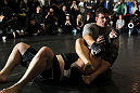 TORONTO, ON - DECEMBER 07:  Frank Mir works out for the fans and media during the UFC 140 Open Workouts at the Xtreme Couture Gym on December 7, 2011 in Toronto, Ontario.  (Photo by Josh Hedges/Zuffa LLC/Zuffa LLC via Getty Images)