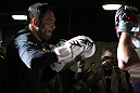 TORONTO, ON - DECEMBER 07:  Antonio Rogerio "Minotoro" Nogueira works out for the fans and media during the UFC 140 Open Workouts at the Xtreme Couture Gym on December 7, 2011 in Toronto, Ontario.  (Photo by Josh Hedges/Zuffa LLC/Zuffa LLC via Getty Images)