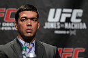 TORONTO, ON - DECEMBER 08:  Lyoto Machida attends the final UFC 140 pre-fight press conference at Bell Tiff Lightbox Cinema1 on December 8, 2011 in Toronto, Canada.  (Photo by Josh Hedges/Zuffa LLC/Zuffa LLC via Getty Images)