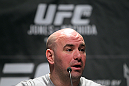 TORONTO, ON - DECEMBER 08:  UFC President Dana White attends the final UFC 140 pre-fight press conference at Bell Tiff Lightbox Cinema1 on December 8, 2011 in Toronto, Canada.  (Photo by Josh Hedges/Zuffa LLC/Zuffa LLC via Getty Images)