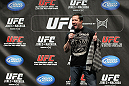 TORONTO, ON - DECEMBER 09:  UFC commentator Mike Goldberg interacts with fans during a Q&A session before the UFC 140 Official Weigh-in at the Air Canada Centre on December 9, 2011 in Toronto, Canada.  (Photo by Josh Hedges/Zuffa LLC/Zuffa LLC via Getty Images)