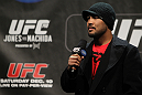 TORONTO, ON - DECEMBER 09:  UFC Middleweight contender Mark Munoz interacts with fans during a Q&A session before the UFC 140 Official Weigh-in at the Air Canada Centre on December 9, 2011 in Toronto, Canada.  (Photo by Josh Hedges/Zuffa LLC/Zuffa LLC via Getty Images)