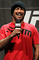 TORONTO, ON - DECEMBER 09:  UFC Middleweight contender Mark Munoz interacts with fans during a Q&A session before the UFC 140 Official Weigh-in at the Air Canada Centre on December 9, 2011 in Toronto, Canada.  (Photo by Josh Hedges/Zuffa LLC/Zuffa LLC via Getty Images)