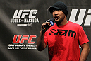 TORONTO, ON - DECEMBER 09:  UFC Middleweight contender Mark Munoz interacts with fans during a Q&A session before the UFC 140 Official Weigh-in at the Air Canada Centre on December 9, 2011 in Toronto, Canada.  (Photo by Josh Hedges/Zuffa LLC/Zuffa LLC via Getty Images)
