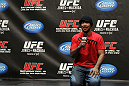 TORONTO, ON - DECEMBER 09:  UFC Middleweight contender Mark Munoz interacts with fans during a Q&A session before the UFC 140 Official Weigh-in at the Air Canada Centre on December 9, 2011 in Toronto, Canada.  (Photo by Josh Hedges/Zuffa LLC/Zuffa LLC via Getty Images)