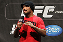 TORONTO, ON - DECEMBER 09:  UFC Middleweight contender Mark Munoz interacts with fans during a Q&A session before the UFC 140 Official Weigh-in at the Air Canada Centre on December 9, 2011 in Toronto, Canada.  (Photo by Josh Hedges/Zuffa LLC/Zuffa LLC via Getty Images)