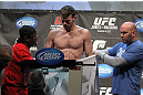 TORONTO, ON - DECEMBER 09:  Dennis Hallman weighs in during the UFC 140 Official Weigh-in at the Air Canada Centre on December 9, 2011 in Toronto, Canada.  (Photo by Josh Hedges/Zuffa LLC/Zuffa LLC via Getty Images)