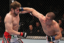 TORONTO, ON - DECEMBER 10:  (R-L) John Cholish punches Mitch Clarke during the UFC 140 event at Air Canada Centre on December 10, 2011 in Toronto, Canada.  (Photo by Nick Laham/Zuffa LLC/Zuffa LLC)