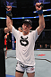 TORONTO, ON - DECEMBER 10:  John Cholish reacts after defeating Mitch Clarke by TKO during the UFC 140 event at Air Canada Centre on December 10, 2011 in Toronto, Canada.  (Photo by Nick Laham/Zuffa LLC/Zuffa LLC)