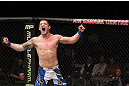 TORONTO, ON - DECEMBER 10:  Jake Hecht reacts after defeating Rich Attonito by TKO during the UFC 140 event at Air Canada Centre on December 10, 2011 in Toronto, Ontario, Canada.  (Photo by Nick Laham/Zuffa LLC/Zuffa LLC via Getty Images)