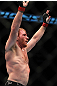 TORONTO, ON - DECEMBER 10:  Mark Bocek reacts after his hard-fought three-round battle against Nik Lentz during the UFC 140 event at Air Canada Centre on December 10, 2011 in Toronto, Ontario, Canada.  (Photo by Josh Hedges/Zuffa LLC/Zuffa LLC via Getty Images)