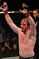 TORONTO, ON - DECEMBER 10:  Mark Bocek reacts after his decision victory over Nik Lentz during the UFC 140 event at Air Canada Centre on December 10, 2011 in Toronto, Ontario, Canada.  (Photo by Nick Laham/Zuffa LLC/Zuffa LLC via Getty Images)