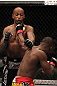 TORONTO, ON - DECEMBER 10:  (R-L) Yves Jabouin punches Walel Watson during the UFC 140 event at Air Canada Centre on December 10, 2011 in Toronto, Ontario, Canada.  (Photo by Nick Laham/Zuffa LLC/Zuffa LLC via Getty Images)