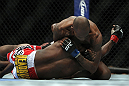 TORONTO, ON - DECEMBER 10:  (R-L) Walel Watson attempts a choke submission against Yves Jabouin during the UFC 140 event at Air Canada Centre on December 10, 2011 in Toronto, Ontario, Canada.  (Photo by Josh Hedges/Zuffa LLC/Zuffa LLC via Getty Images)