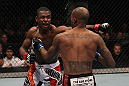 TORONTO, ON - DECEMBER 10:  (L-R) Yves Jabouin punches Walel Watson during the UFC 140 event at Air Canada Centre on December 10, 2011 in Toronto, Ontario, Canada.  (Photo by Nick Laham/Zuffa LLC/Zuffa LLC via Getty Images)