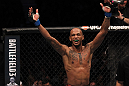 TORONTO, ON - DECEMBER 10:  Walel Watson reacts after his three-round battle against Yves Jabouin during the UFC 140 event at Air Canada Centre on December 10, 2011 in Toronto, Ontario, Canada.  (Photo by Nick Laham/Zuffa LLC/Zuffa LLC via Getty Images)