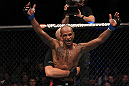 TORONTO, ON - DECEMBER 10:  Walel Watson reacts after his three-round battle against Yves Jabouin during the UFC 140 event at Air Canada Centre on December 10, 2011 in Toronto, Ontario, Canada.  (Photo by Nick Laham/Zuffa LLC/Zuffa LLC via Getty Images)
