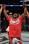 TORONTO, ON - DECEMBER 10:  Yves Jabouin reacts after defeating Walel Watson by split decision during the UFC 140 event at Air Canada Centre on December 10, 2011 in Toronto, Ontario, Canada.  (Photo by Nick Laham/Zuffa LLC/Zuffa LLC via Getty Images)