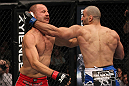 TORONTO, ON - DECEMBER 10:  (R-L) Constantinos Philippou punches Jared Hamman during the UFC 140 event at Air Canada Centre on December 10, 2011 in Toronto, Ontario, Canada.  (Photo by Nick Laham/Zuffa LLC/Zuffa LLC via Getty Images)