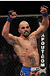 TORONTO, ON - DECEMBER 10:  Constantinos Philippou reacts after knocking out Jared Hamman during the UFC 140 event at Air Canada Centre on December 10, 2011 in Toronto, Ontario, Canada.  (Photo by Nick Laham/Zuffa LLC/Zuffa LLC via Getty Images)