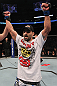 TORONTO, ON - DECEMBER 10:  Constantinos Philippou reacts after knocking out Jared Hamman during the UFC 140 event at Air Canada Centre on December 10, 2011 in Toronto, Ontario, Canada.  (Photo by Nick Laham/Zuffa LLC/Zuffa LLC via Getty Images)