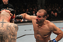 TORONTO, ON - DECEMBER 10:  (R-L) Igor Pokrajac punches Krzysztof Soszynski during the UFC 140 event at Air Canada Centre on December 10, 2011 in Toronto, Ontario, Canada.  (Photo by Nick Laham/Zuffa LLC/Zuffa LLC via Getty Images)