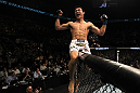 TORONTO, ON - DECEMBER 10:  "The Korean Zombie" Chan Sung Jung reacts after knocking out Mark Hominick during the UFC 140 event at Air Canada Centre on December 10, 2011 in Toronto, Ontario, Canada.  (Photo by Nick Laham/Zuffa LLC/Zuffa LLC via Getty Images)