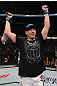 TORONTO, ON - DECEMBER 10:  Brian Ebersole reacts after defeating Claude Patrick during the UFC 140 event at Air Canada Centre on December 10, 2011 in Toronto, Ontario, Canada.  (Photo by Nick Laham/Zuffa LLC/Zuffa LLC via Getty Images)