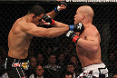 TORONTO, ON - DECEMBER 10:  (R-L) Tito Ortiz and Antonio Rogerio Nogueira trade punches during the UFC 140 event at Air Canada Centre on December 10, 2011 in Toronto, Ontario, Canada.  (Photo by Nick Laham/Zuffa LLC/Zuffa LLC via Getty Images)