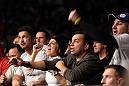 TORONTO, ON - DECEMBER 10:  Members of Antonio Rodrigo Nogueira's family react during his bout against Frank Mir during the UFC 140 event at Air Canada Centre on December 10, 2011 in Toronto, Ontario, Canada.  (Photo by Josh Hedges/Zuffa LLC/Zuffa LLC via Getty Images)