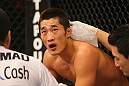 LAS VEGAS, NV - DECEMBER 30:  Dong Hyun Kim rests inbetween rounds during the UFC 141 event at the MGM Grand Garden Arena on December 30, 2011 in Las Vegas, Nevada.  (Photo by Donald Miralle/Zuffa LLC/Zuffa LLC via Getty Images) *** Local Caption *** Dong Hyun Kim