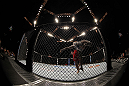 LAS VEGAS, NV - DECEMBER 30:  Danny Castillo (red shorts) picks Anthony Njokuani (white shorts) up off the canvas during the UFC 141 event at the MGM Grand Garden Arena on December 30, 2011 in Las Vegas, Nevada.  (Photo by Josh Hedges/Zuffa LLC/Zuffa LLC via Getty Images) *** Local Caption *** Danny Castillo; Anthony Njokuani