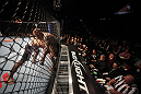 LAS VEGAS, NV - DECEMBER 30:  Ross Pearson and Junior Assuncao grapple for position during the UFC 141 event at the MGM Grand Garden Arena on December 30, 2011 in Las Vegas, Nevada.  (Photo by Donald Miralle/Zuffa LLC/Zuffa LLC via Getty Images) *** Local Caption *** Ross Pearson; Junior Assuncao