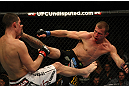 LAS VEGAS, NV - DECEMBER 30:  Donald Cerrone (right) kicks Nate Diaz during the UFC 141 event at the MGM Grand Garden Arena on December 30, 2011 in Las Vegas, Nevada.  (Photo by Donald Miralle/Zuffa LLC/Zuffa LLC via Getty Images) *** Local Caption *** Donald Cerrone; Nate Diaz