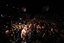 LAS VEGAS, NV - DECEMBER 30:  Brock Lesnar is prepared by cutmen for his fight with Alistair Overeem during the UFC 141 event at the MGM Grand Garden Arena on December 30, 2011 in Las Vegas, Nevada.  (Photo by Donald Miralle/Zuffa LLC/Zuffa LLC via Getty Images) *** Local Caption *** Brock Lesnar
