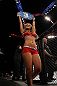 LAS VEGAS, NV - DECEMBER 30:  Octagon Girl Brittney Palmer introduces round 3 of the Gamburyan vs Nunes fight during the UFC 141 event at the MGM Grand Garden Arena on December 30, 2011 in Las Vegas, Nevada.  (Photo by Josh Hedges/Zuffa LLC/Zuffa LLC via Getty Images) *** Local Caption *** Brittney Palmer