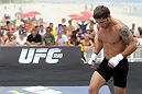RIO DE JANEIRO, BRAZIL - JANUARY 11:  Chad Mendes works out for the media and fans during the UFC 142 Open Workouts at Barra de Tijuca Beach on January 11, 2012 in Rio de Janeiro, Brazil.  (Photo by Josh Hedges/Zuffa LLC/Zuffa LLC via Getty Images)