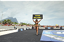 RIO DE JANEIRO, BRAZIL - JANUARY 11:  UFC Octagon Girl Arianny Celeste attends the UFC 142 Open Workouts at Barra de Tijuca Beach on January 11, 2012 in Rio de Janeiro, Brazil.  (Photo by Josh Hedges/Zuffa LLC/Zuffa LLC via Getty Images)