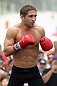 RIO DE JANEIRO, BRAZIL - JANUARY 11:  Chad Mendes works out for the media and fans during the UFC 142 Open Workouts at Barra de Tijuca Beach on January 11, 2012 in Rio de Janeiro, Brazil.  (Photo by Josh Hedges/Zuffa LLC/Zuffa LLC via Getty Images)