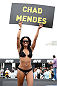 RIO DE JANEIRO, BRAZIL - JANUARY 11:  UFC Octagon Girl Chandella Powell attends the UFC 142 Open Workouts at Barra de Tijuca Beach on January 11, 2012 in Rio de Janeiro, Brazil.  (Photo by Josh Hedges/Zuffa LLC/Zuffa LLC via Getty Images)