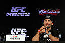 RIO DE JANEIRO, BRAZIL - JANUARY 12:  Chad Mendes attends the final UFC 142 pre-fight press conference at the Copacabana Palace Hotel on January 12, 2012 in Rio de Janeiro, Brazil.  (Photo by Josh Hedges/Zuffa LLC/Zuffa LLC via Getty Images)
