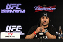 RIO DE JANEIRO, BRAZIL - JANUARY 12:  Chad Mendes attends the final UFC 142 pre-fight press conference at the Copacabana Palace Hotel on January 12, 2012 in Rio de Janeiro, Brazil.  (Photo by Josh Hedges/Zuffa LLC/Zuffa LLC via Getty Images)