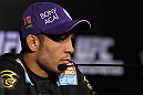 RIO DE JANEIRO, BRAZIL - JANUARY 12:  UFC Featherweight Champion Jose Aldo attends the final UFC 142 pre-fight press conference at the Copacabana Palace Hotel on January 12, 2012 in Rio de Janeiro, Brazil.  (Photo by Josh Hedges/Zuffa LLC/Zuffa LLC via Getty Images)