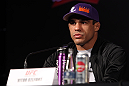 RIO DE JANEIRO, BRAZIL - JANUARY 12:  Vitor Belfort attends the final UFC 142 pre-fight press conference at the Copacabana Palace Hotel on January 12, 2012 in Rio de Janeiro, Brazil.  (Photo by Josh Hedges/Zuffa LLC/Zuffa LLC via Getty Images)