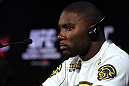 RIO DE JANEIRO, BRAZIL - JANUARY 12:  Anthony Johnson attends the final UFC 142 pre-fight press conference at the Copacabana Palace Hotel on January 12, 2012 in Rio de Janeiro, Brazil.  (Photo by Josh Hedges/Zuffa LLC/Zuffa LLC via Getty Images)