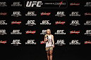 RIO DE JANEIRO, BRAZIL - JANUARY 13:  UFC Brazil host Paula Sack conducts a Q&A session with UFC Heavyweight Champion Junior dos Santos before the UFC 142 Weigh In at HSBC Arena on January 13, 2012 in Rio de Janeiro, Brazil.  (Photo by Josh Hedges/Zuffa LLC/Zuffa LLC via Getty Images)
