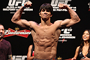 RIO DE JANEIRO, BRAZIL - JANUARY 13:  Erick Silva weighs in during the UFC 142 Weigh In at HSBC Arena on January 13, 2012 in Rio de Janeiro, Brazil.  (Photo by Josh Hedges/Zuffa LLC/Zuffa LLC via Getty Images)