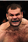 RIO DE JANEIRO, BRAZIL - JANUARY 14:  Gabriel Gonzaga celebrates after defeating Ednaldo Oliveira in a heavyweight bout during UFC 142 at HSBC Arena on January 14, 2012 in Rio de Janeiro, Brazil.  (Photo by Josh Hedges/Zuffa LLC/Zuffa LLC via Getty Images)